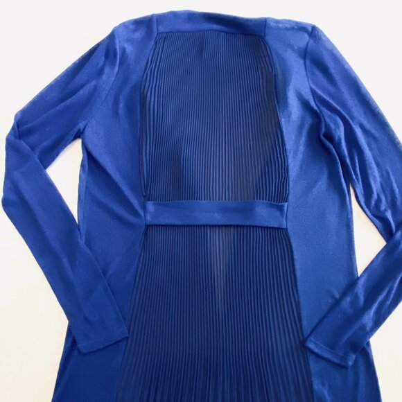 Alberto Makali cardigan Women's Small blue pleated lightweight unique luxury - Picture 4 of 9